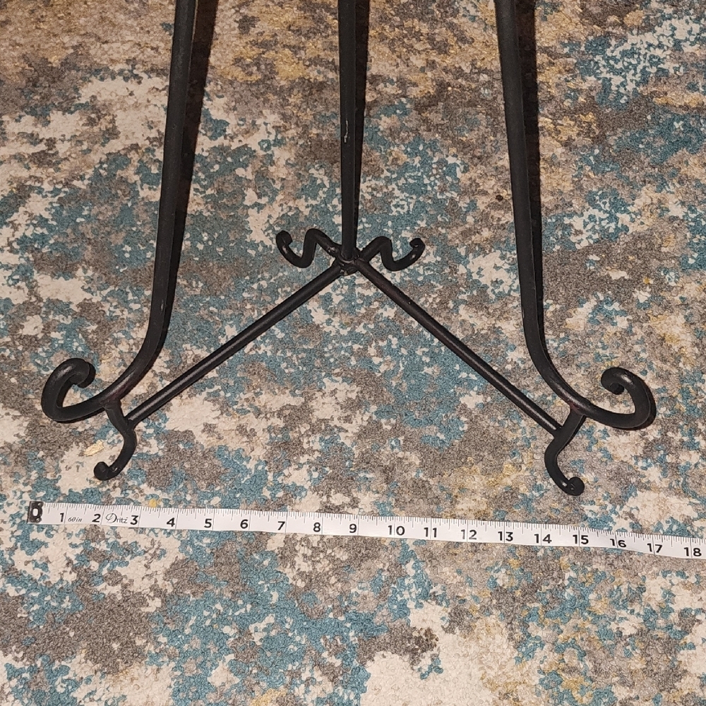 Huge Elegant Black Mahogany Metal EaselMetal Easel Stand - Picture 5 of 7